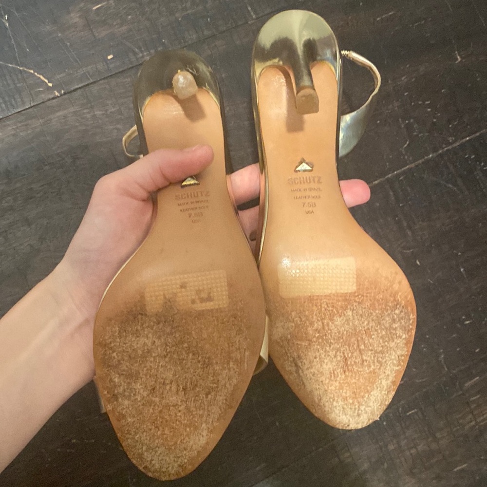 Gold Luriane Slingbacks - Picture 10 of 11